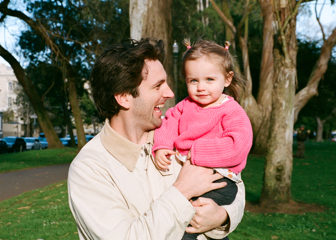 Royce Branning with his daughter in the park